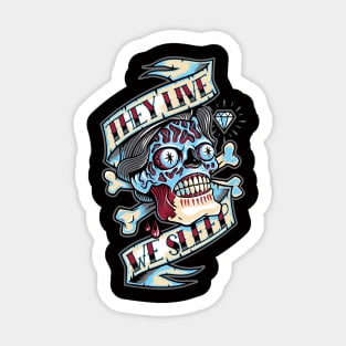 We Sleep Tattoo Skull - Sci Fi Cult Movie Sticker